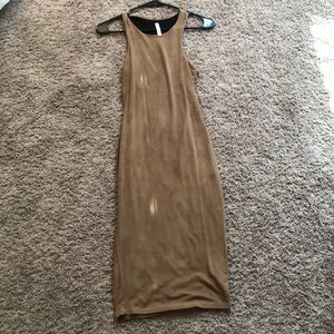 Suede brown dress